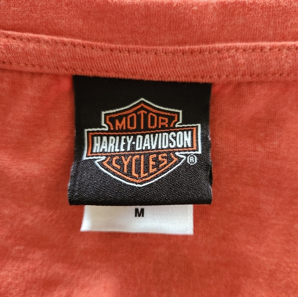 Harley-Davidson Red Classic Women's Medium Short‎ Sleeve T-shirt - Picture 7 of 9